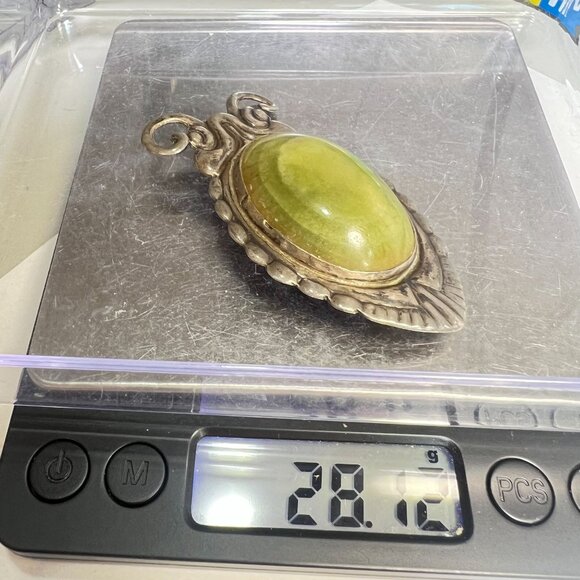 Egytian Revival AQ Large Taxco MX Silver Scarab Beetle Insect Brooch Serpentine - Picture 13 of 14